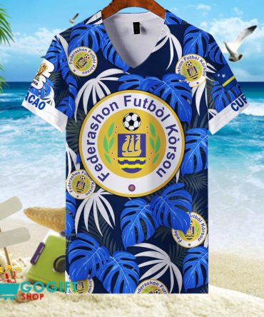 Curacao National Soccer Team V-Neck Shirt Jersey