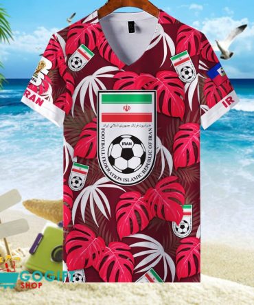 Ir Iran National Soccer Team V-Neck Shirt Jersey