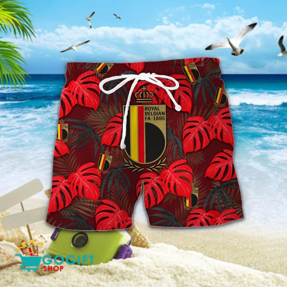 Belgium National Soccer Team Hawaiian Men Short