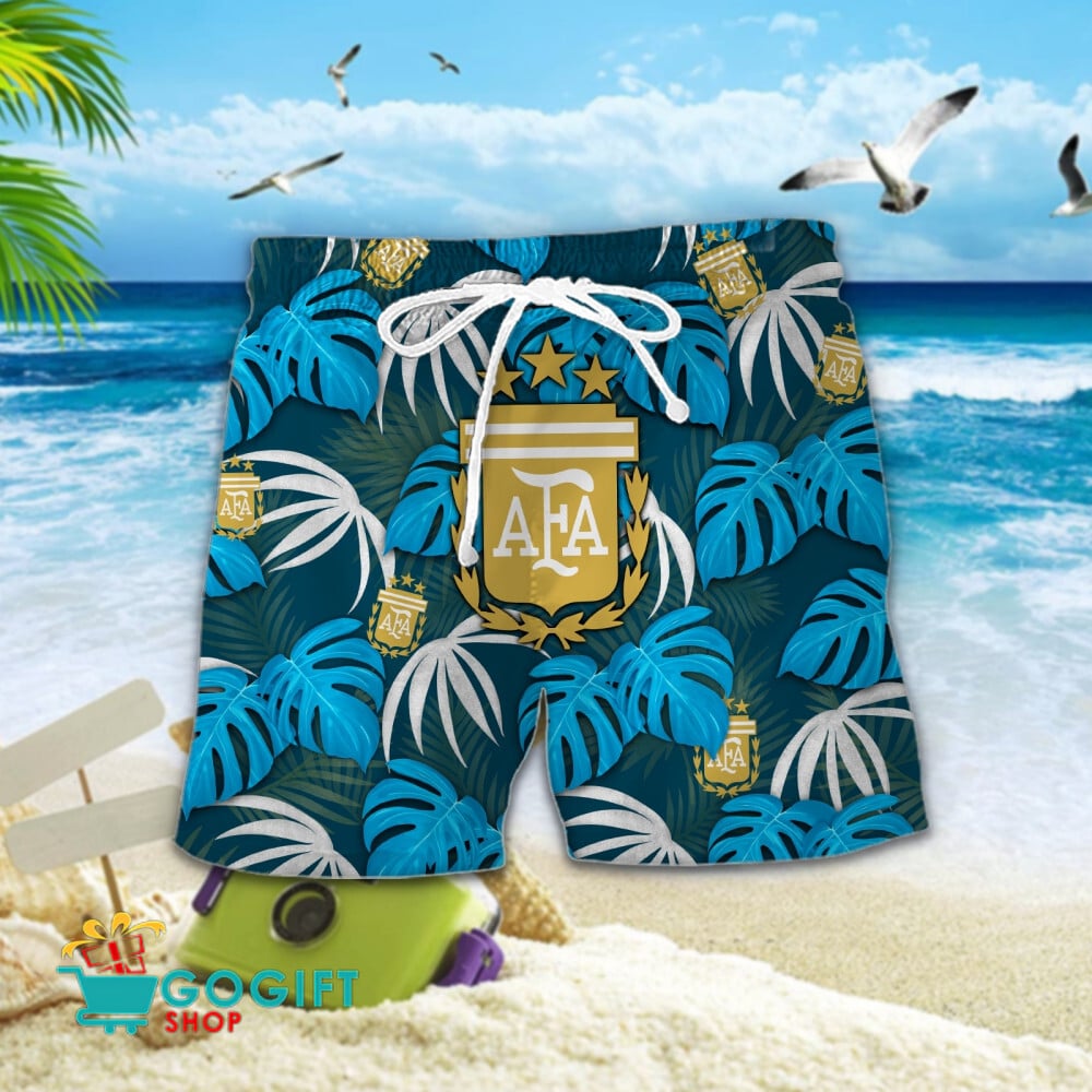 Argentina National Soccer Team Hawaiian Men Short