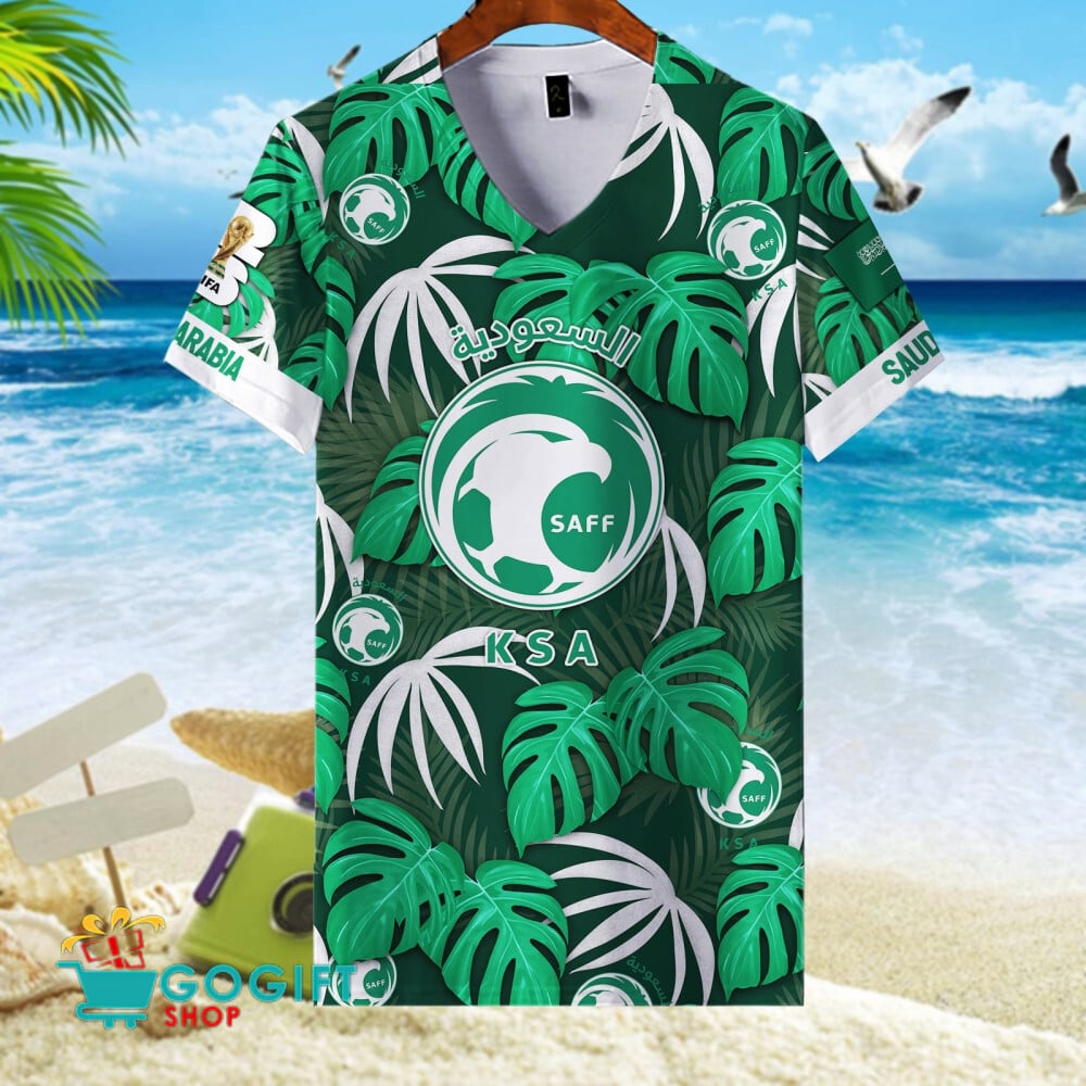 Saudi Arabia National Soccer Team V-Neck Shirt Jersey