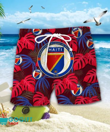 Haiti National Soccer Team Hawaiian Men Short