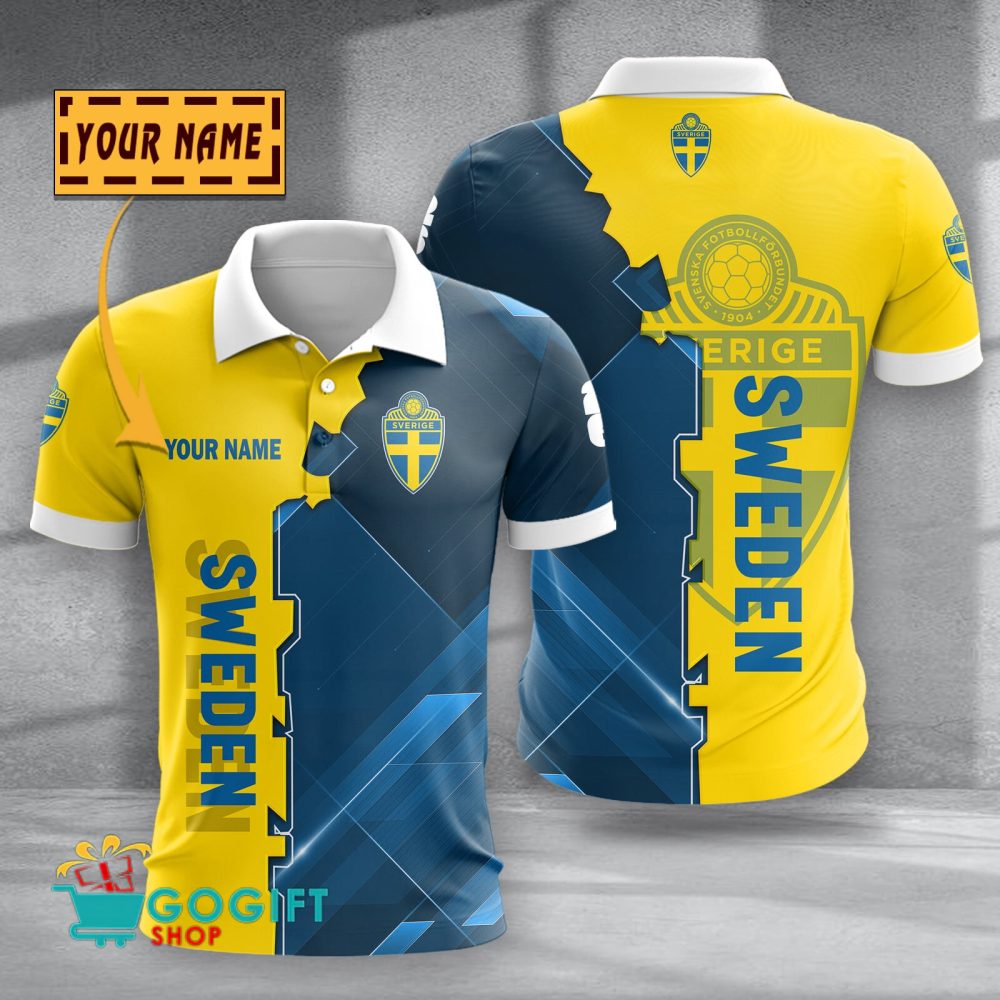 Sweden National Soccer Team Polo Shirt
