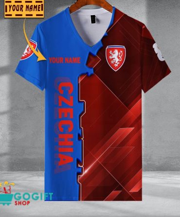 Czechia National Soccer Team V-Neck Shirt Jersey