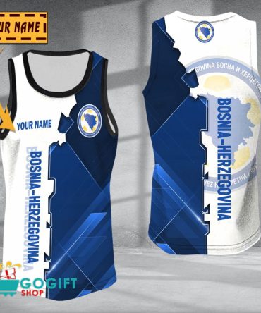Bosnia-Herzegovina National Soccer Team Sleveless Jersey Tank Top