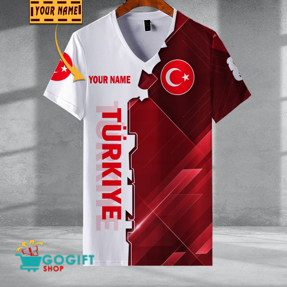 Turkiye National Soccer Team V-Neck Shirt Jersey