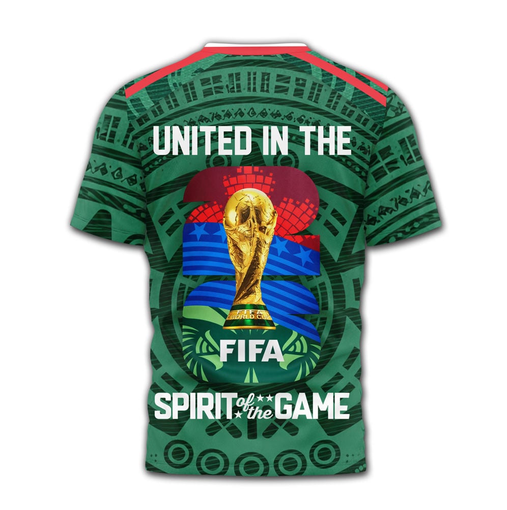 Mexico , Premium Wc26 United 3D T-Shirt Hy - Image 3