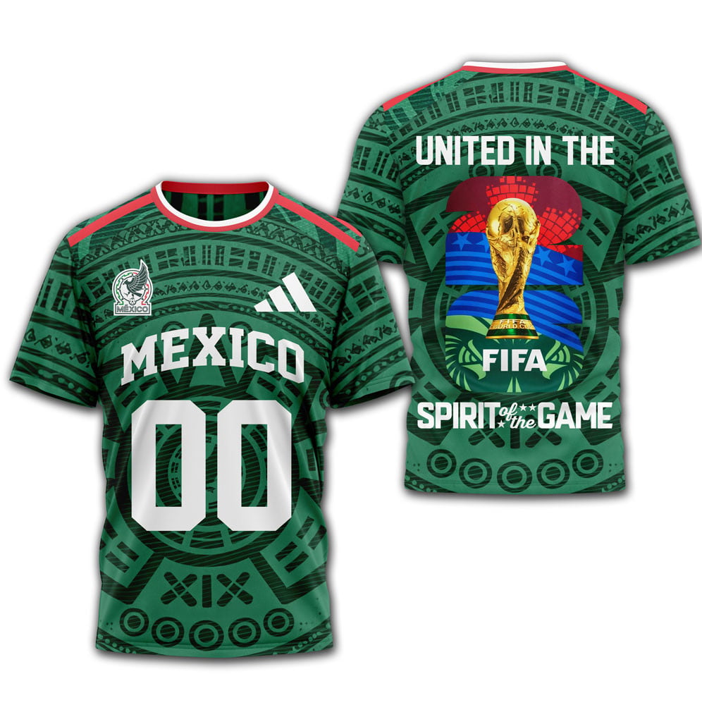 Mexico , Premium Wc26 United 3D T-Shirt Hy - Image 4