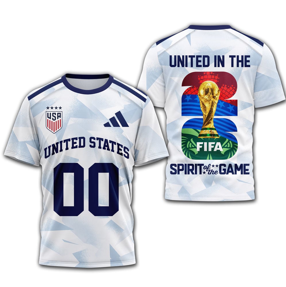 Usa , Premium Wc26 United 3D T-Shirt Hy - Image 4