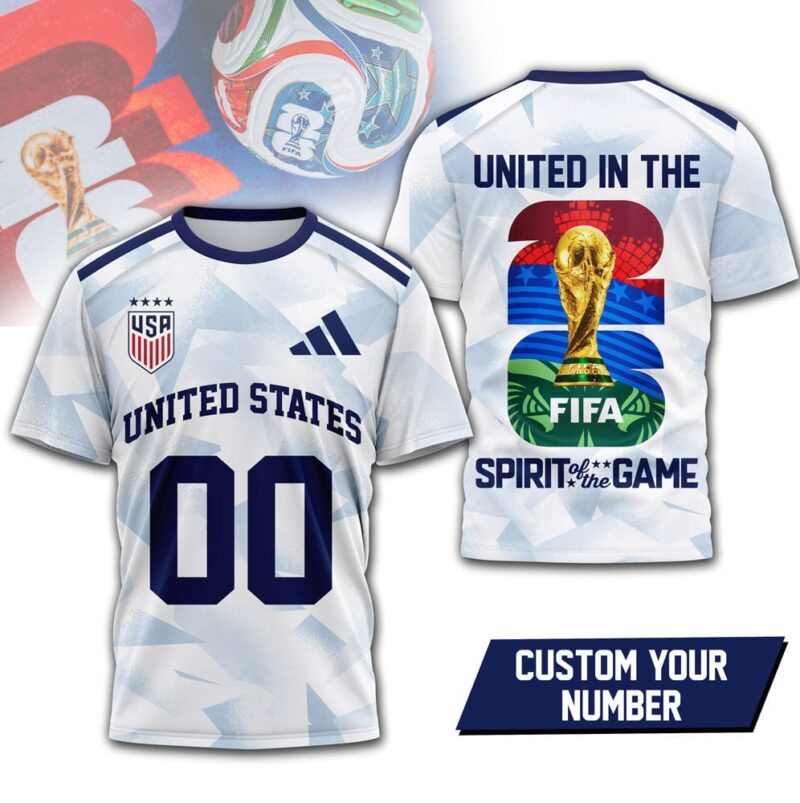 Usa , Premium Wc26 United 3D T-Shirt Hy - Image 5