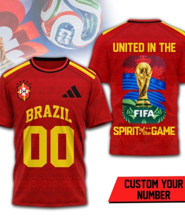 Brazil , Premium Wc26 United 3D T-Shirt Hy