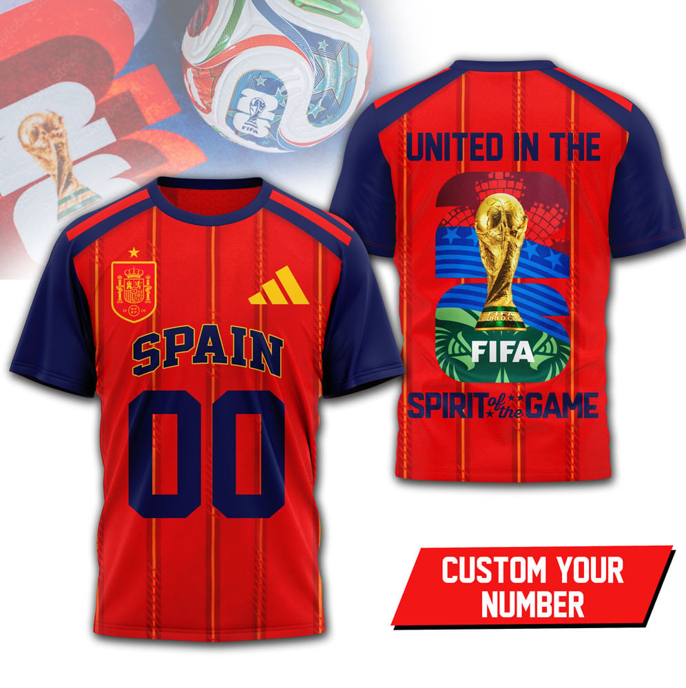 Spain , Premium Wc26 United 3D T-Shirt Hy
