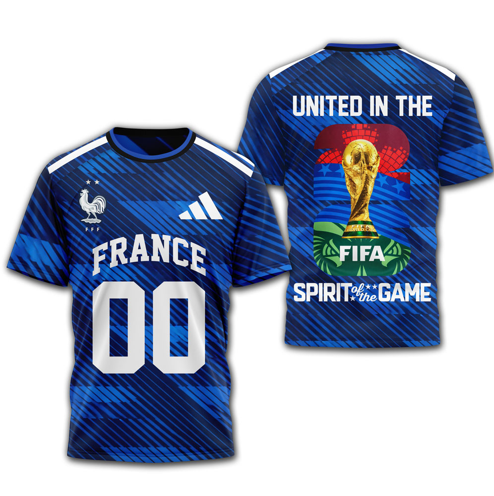 France , Premium Wc26 United 3D T-Shirt Hy - Image 4