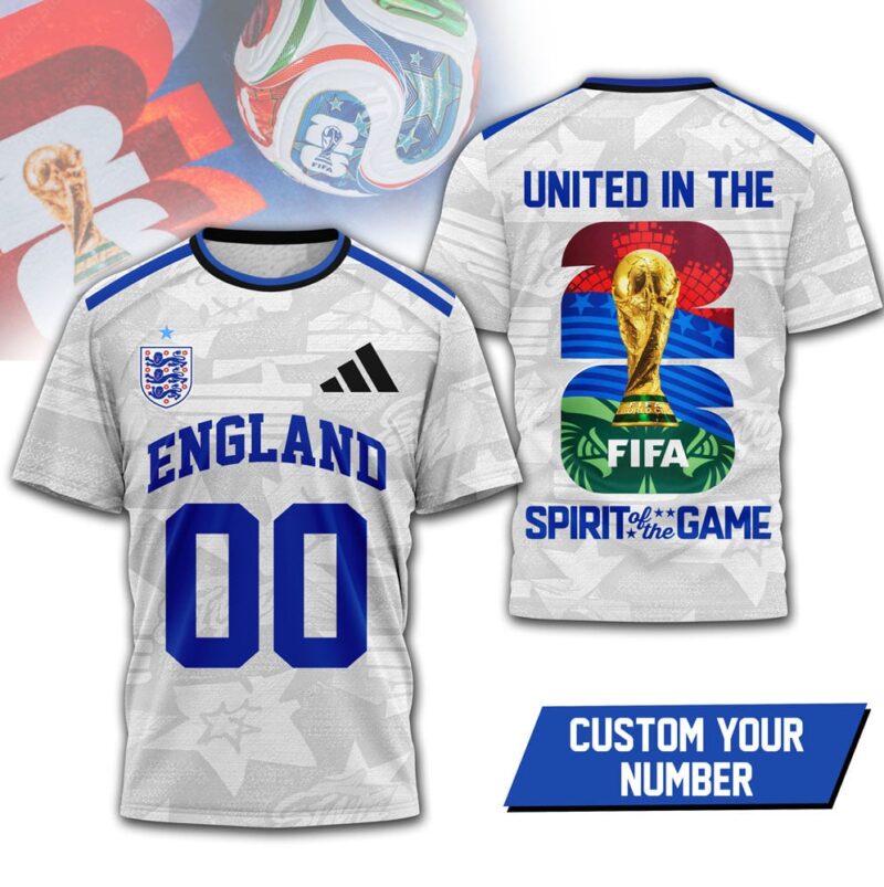 England , Premium Wc26 United 3D T-Shirt Hy - Image 5