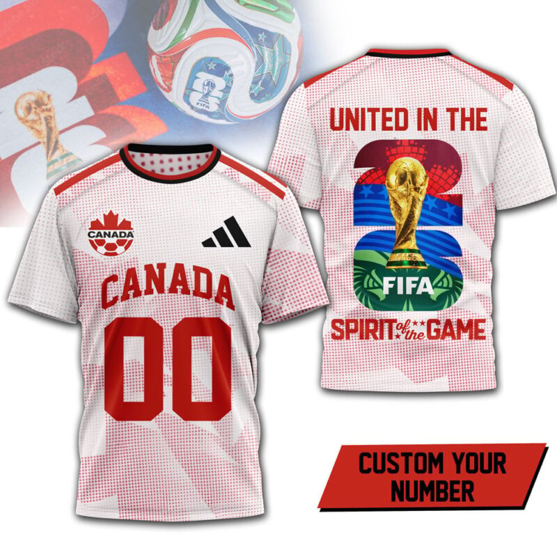 Canada , Premium Wc26 United 3D T-Shirt Hy - Image 5