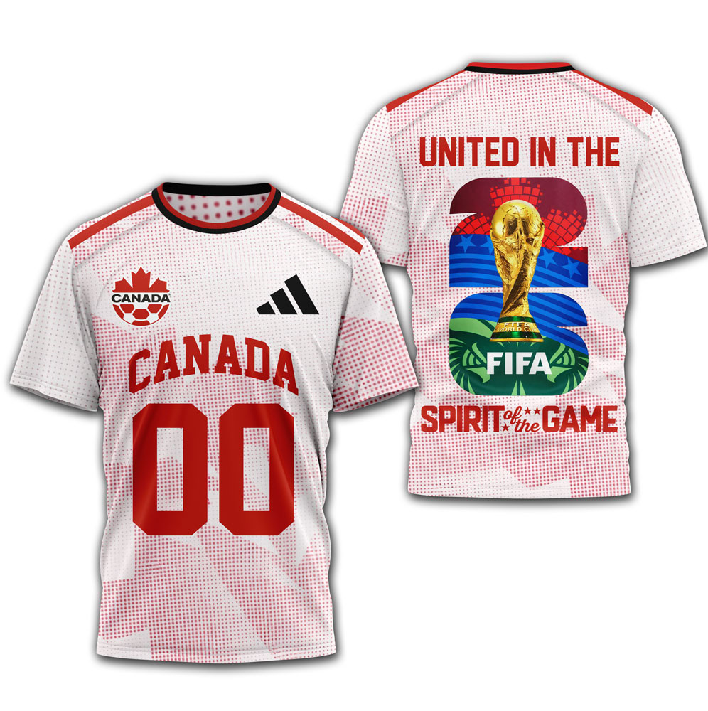 Canada , Premium Wc26 United 3D T-Shirt Hy - Image 4
