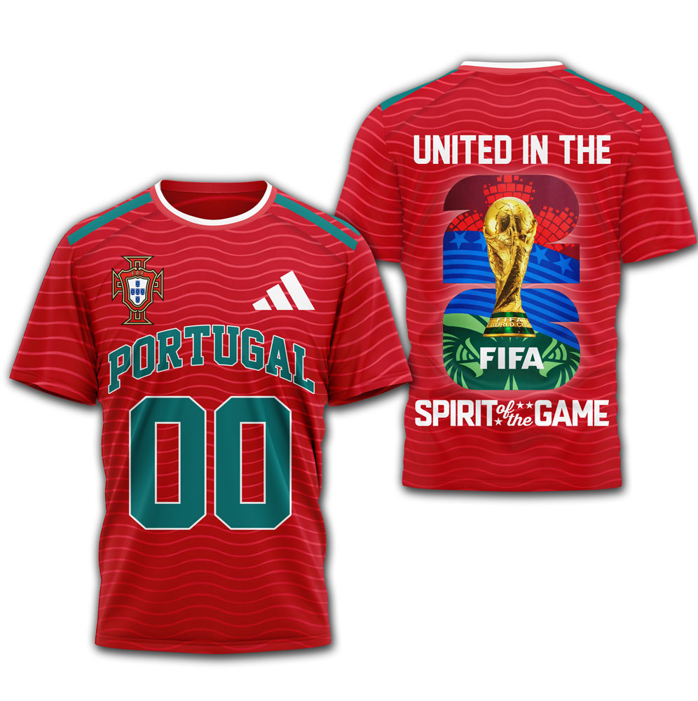 Portugal , Premium Wc26 United 3D T-Shirt Hy - Image 4