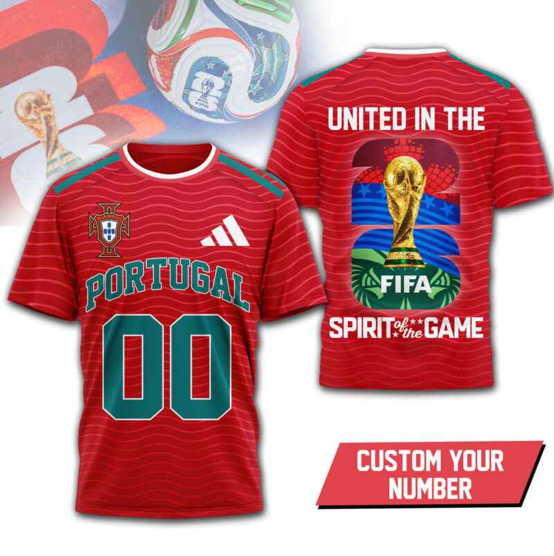 Portugal , Premium Wc26 United 3D T-Shirt Hy - Image 5