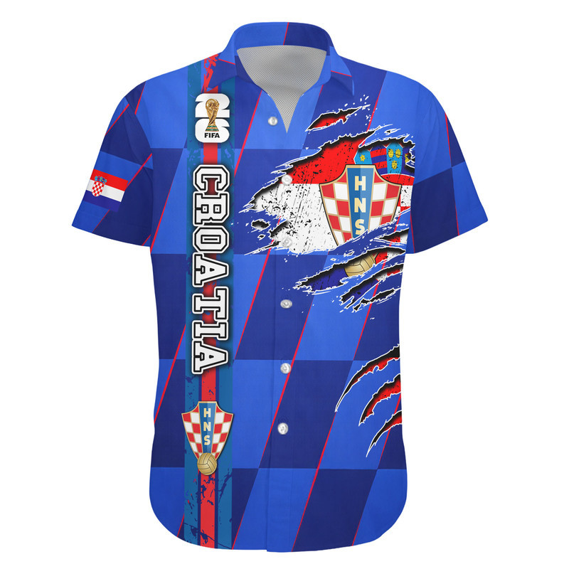 Croatia , Premium Wc26 Hawaiian Shirt - Image 2