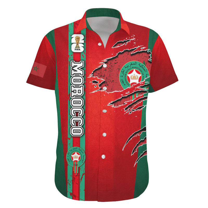 Morocco , Premium Wc26 Hawaiian Shirt - Image 2