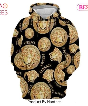 Gianni Versace Black Gold Unisex Hoodie For Men Women Luxury Brand Clothing Clothes Outfit