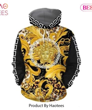 Gianni Versace Black Gold Unisex Hoodie For Men Women Luxury Brand Clothing Clothes Outfit New Fashion 2023