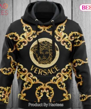 New Gianni Versace Black Gold Unisex Hoodie For Men Women Luxury Brand Clothing Clothes Outfit Trend