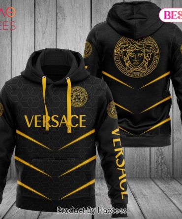 Gianni Versace Black Unisex Hoodie For Men Women Luxury Brand Clothing Clothes Outfit