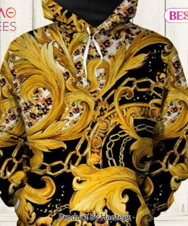 Gianni Versace Gold Unisex Hoodie For Men Women Luxury Brand Clothing Clothes Outfit - Af01