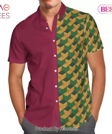 Giyu Tomioka Costume Hawaiian Shirt Demon Slayer Anime Shirt For Men Women