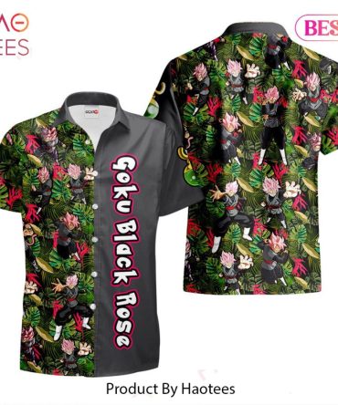 Goku Black Rose Hawaiian Shirts Custom Anime Merch Clothes For Men Women