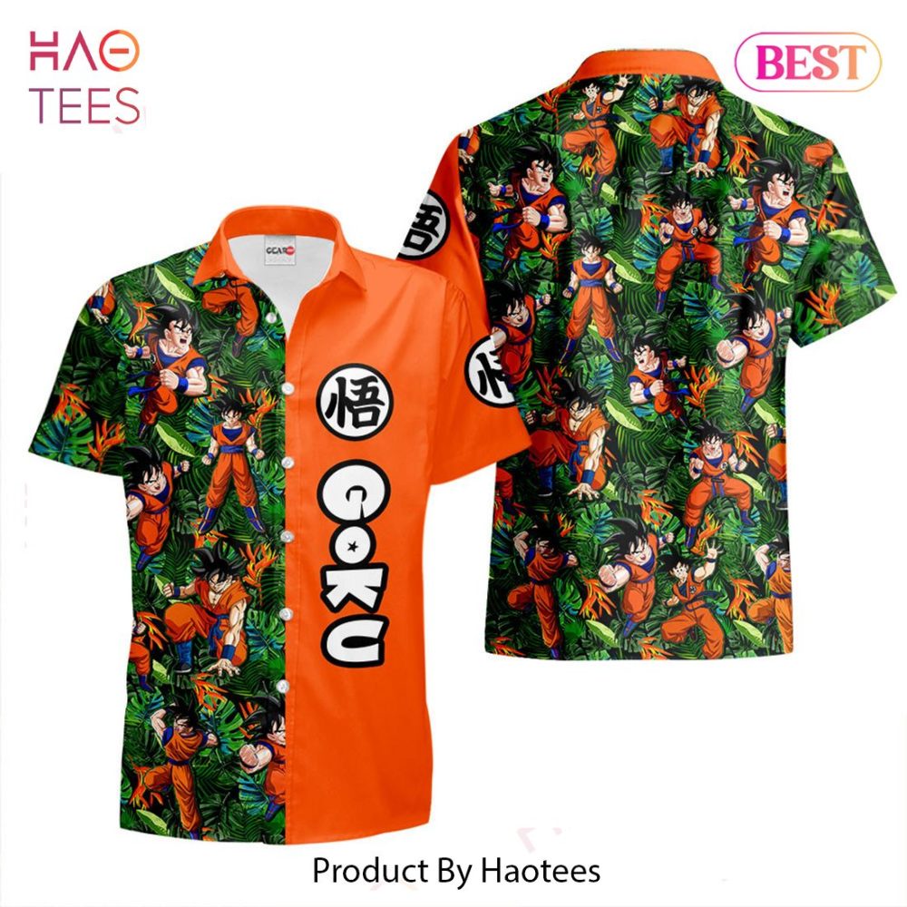 Goku Hawaiian Shirts Custom Anime Merch Clothes For Men Women