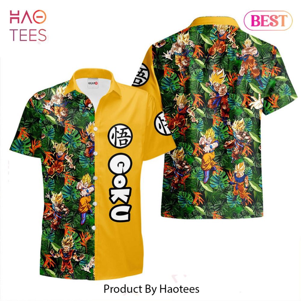 Goku Super Saiyan Hawaiian Shirts Custom Anime Merch Clothes For Men Women