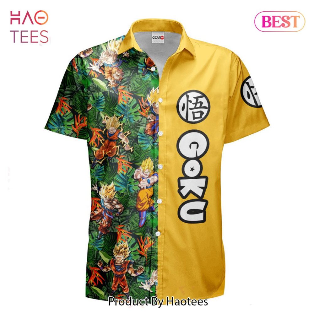 Goku Super Saiyan Hawaiian Shirts Custom Anime Merch Clothes For Men Women - Image 2