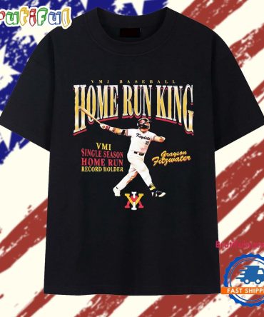 Grayson Fitzwater Vmi Baseball Home Run King Single Season Record Holder T Shirt