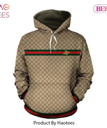 Gucci Bee Brown Unisex Hoodie For Men Women Luxury Brand Clothing Clothes Outfit