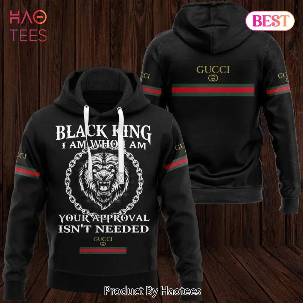Gucci Black King Unisex Hoodie Gucci Logo Hoodie For Men Women
