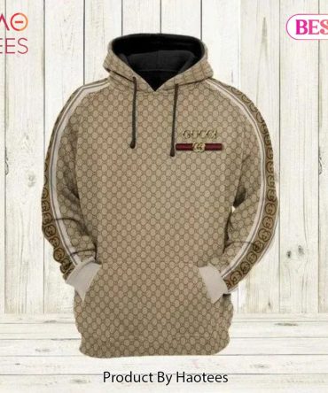 Gucci Brown Unisex Hoodie Gucci Logo Hoodie For Men Women