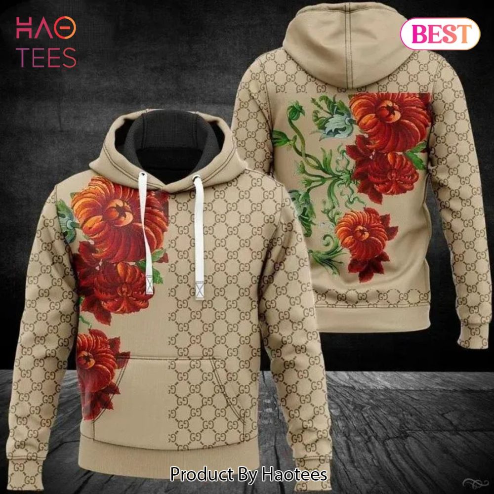 Gucci Flower Unisex Hoodie Gucci Logo Hoodie For Men Women