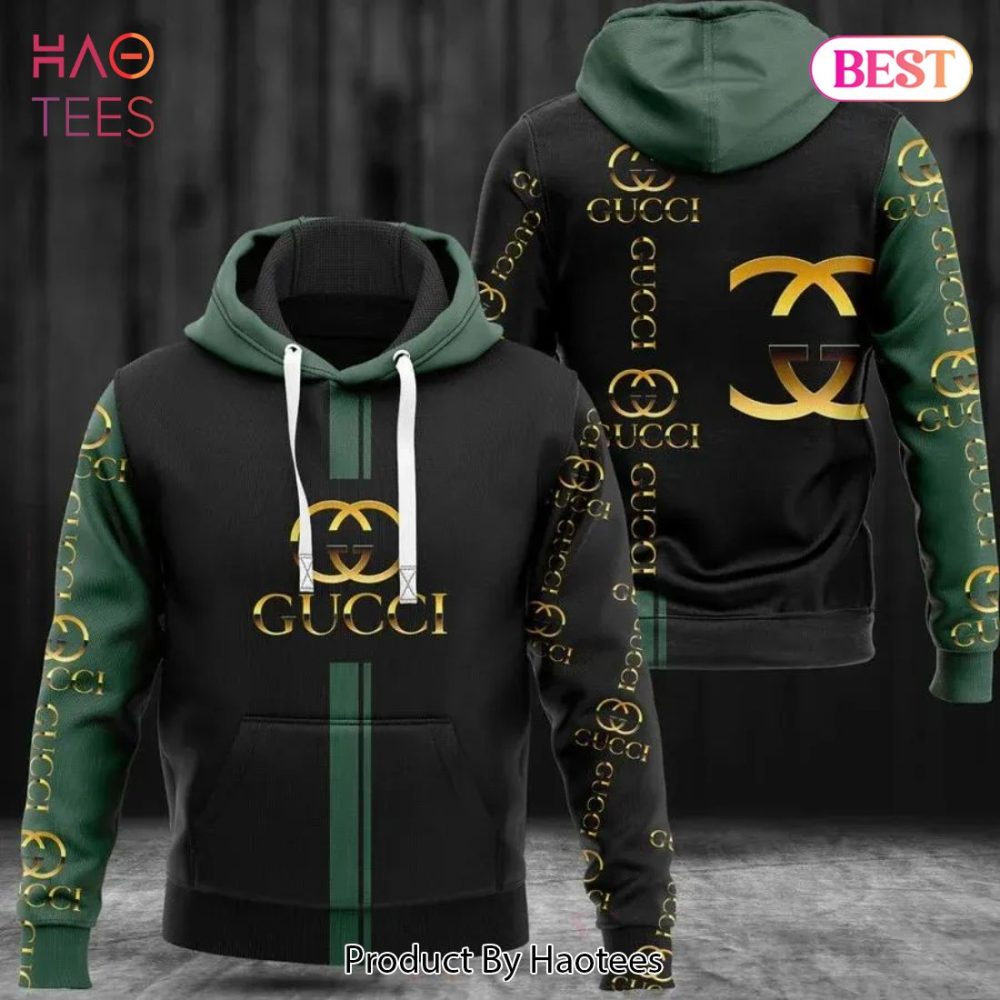 Gucci Green Unisex Hoodie Gucci Logo Hoodie For Men Women