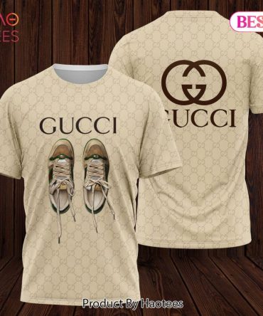 Gucci Light Color 3D T-Shirt Mix Shoe Pattern