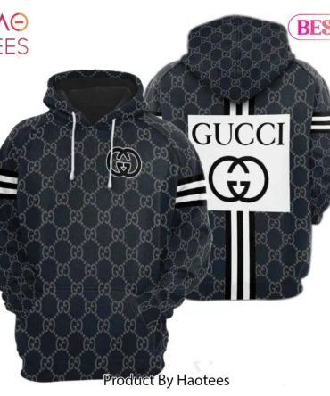 Gucci Navy Unisex Hoodie Gucci Logo Hoodie For Men Women