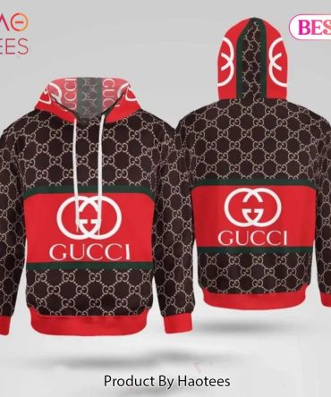 Gucci Red Brown Unisex Hoodie Gucci Logo Hoodie For Men Women
