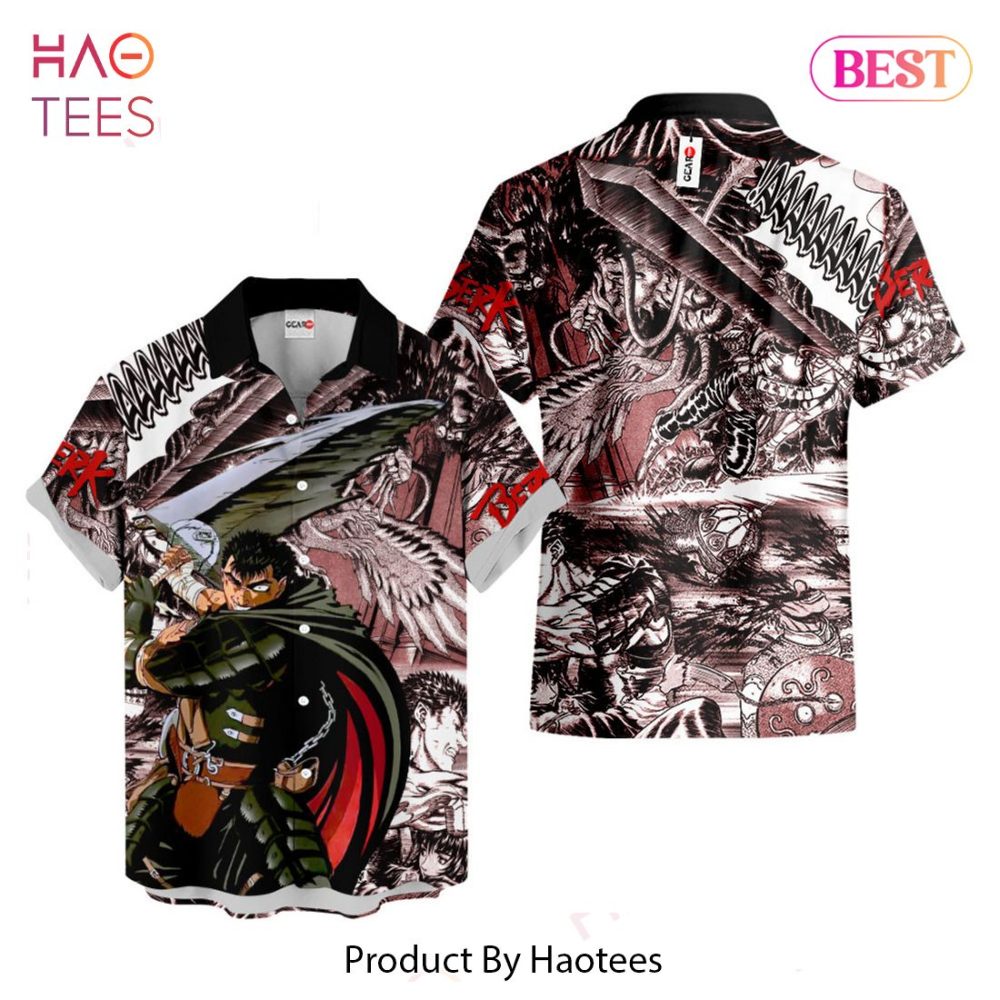 Guts Hawaiian Shirts Berserk Custom Anime Clothes For Men Women Hot Trend 2023