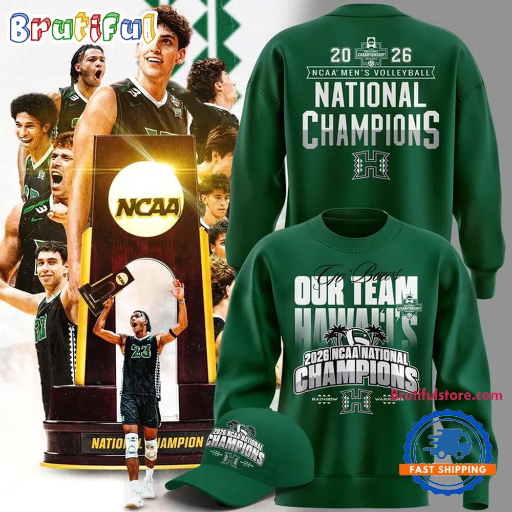 Hawaii Rainbow Warriors Men'S Volleyball National Champions 2026 Sweatshirt