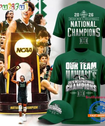 Hawaii Rainbow Warriors Men'S Volleyball National Champions 2026 T Shirt