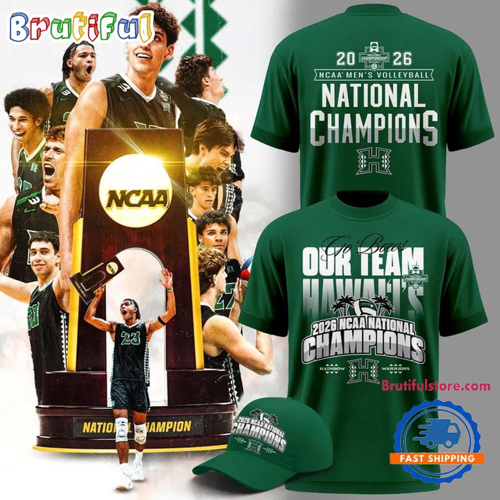 Hawaii Rainbow Warriors Men'S Volleyball National Champions 2026 T Shirt