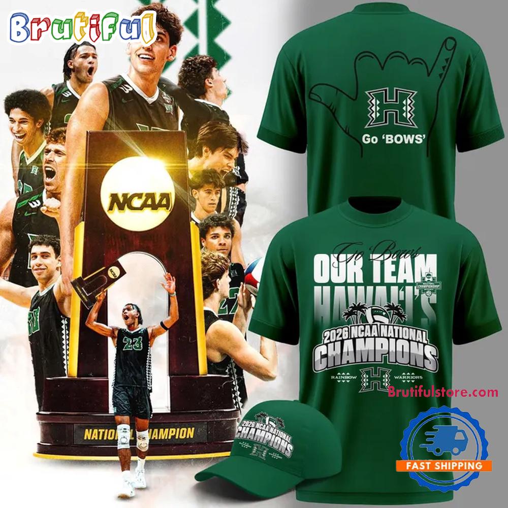 Hawaii Rainbow Warriors Men'S Volleyball National Champions 2026 Winner 3D Shirt