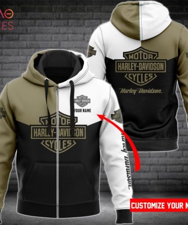 Harley Davidson Luxury Brand White Grey Black Luxury Hoodie Pod Design