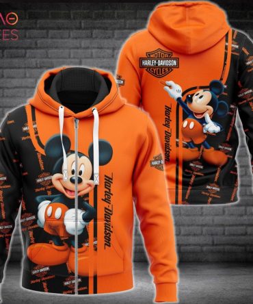 Harley Davidson Mickey Luxury 3D Hoodie Pod Design